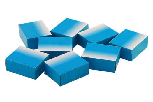 A heap of drug boxes isolated against a white background with clipping path included in the file.