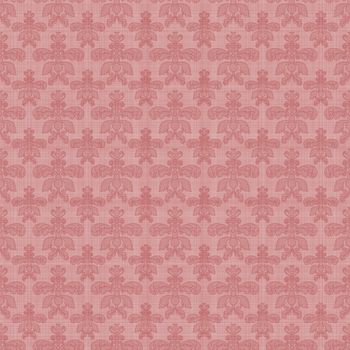 Slightly grungy feel to soft pink damask fabric. Tiles seamlessly.