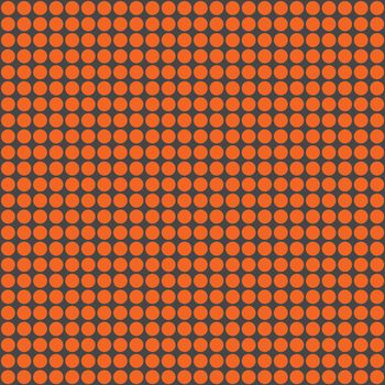 Seamless pattern of large orange circles evenly spaced on dark grey background.