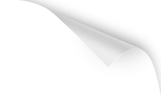 Blank paper sheet with realistic page curl. Set layer mode to multiply to make it into a transparent overlay and apply the shadows.