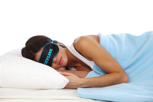offline beauty woman sleep on the pillow