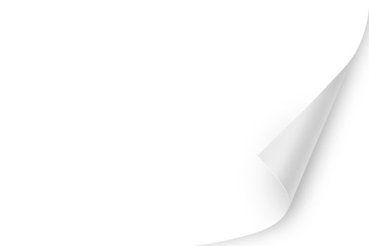 Blank paper sheet with realistic page curl. Set layer mode to multiply to make it into a transparent overlay and apply the shadows.