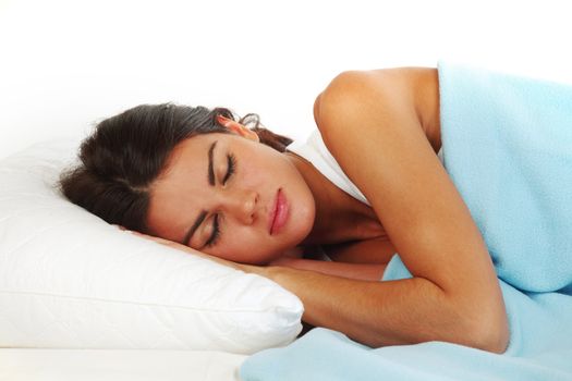 beauty woman sleep on the pillow