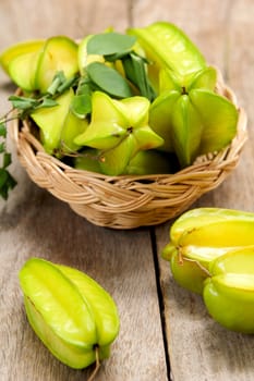 Tropical fruit called starfruit