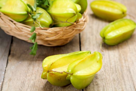 Tropical fruit called starfruit