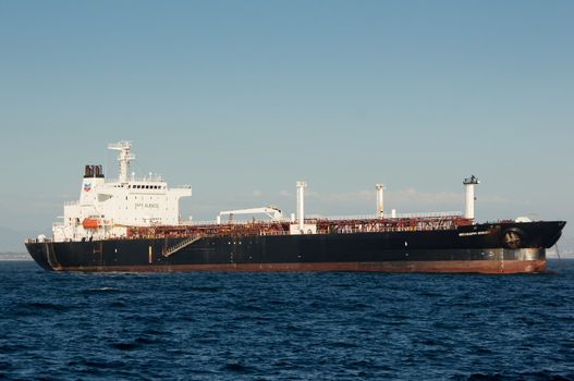 Chevron Oil Tanker anchored off the coast of California