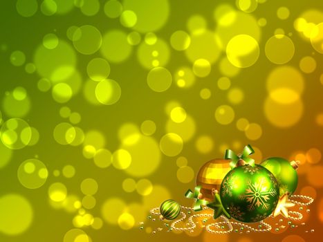 christmas ball on abstract light background