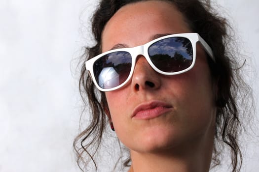 young woman with sunglasses