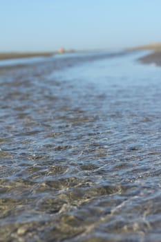 river beach at low tide