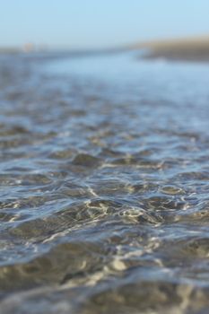 river beach at low tide