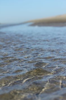 river beach at low tide