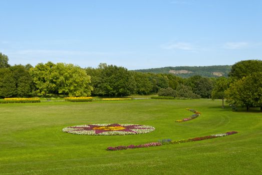 Rheinaue, a leisure park on the banks of the Rhine in Bonn, Germany