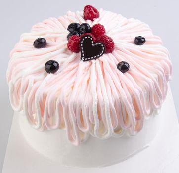 cake, Ice-cream cake on white background