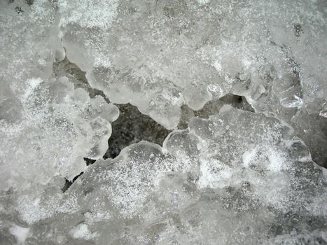      Beautiful natural shapes created in frozen water     