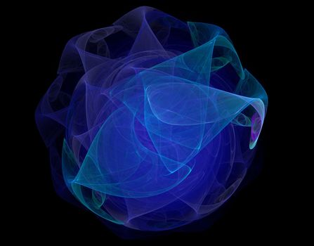 Blue rose - sphere like fractal graphics