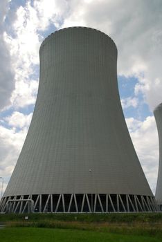 Nuclear power plant towers, a symbol of energy solution?