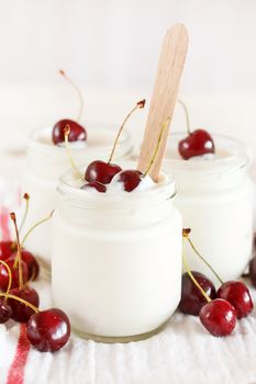 yoghurt with cherry