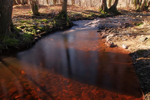 Blood river - a brook with a red water 