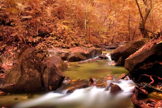 autumnal waterfall