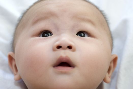 asian baby smiling