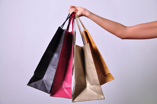 asian girls with shopping bags