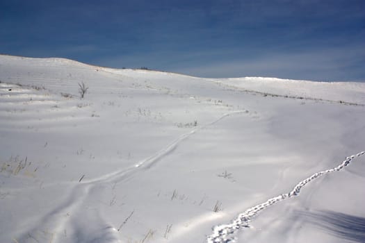 Snow on the hill