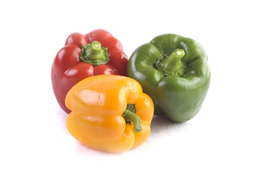 peppers isolated in white