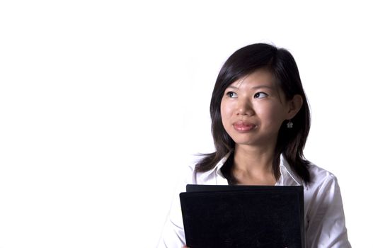 asian business women having a thought