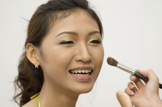 asian girl on make up