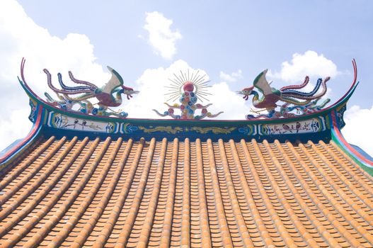 dragon and phoenix, chinese temple 