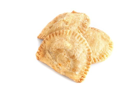 curry puffs with isolated white background