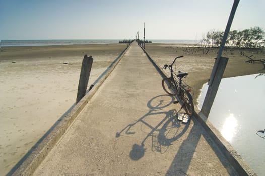 bicycle on a pier