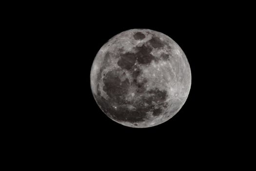 Moon closeup showing the details of the lunar surface.