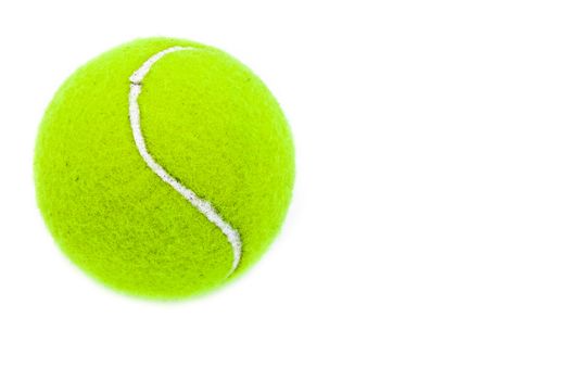 A padel ball isolated on a white background