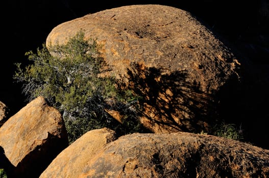 Rock formation at Spitzkoppe near Usakos in Namibia 