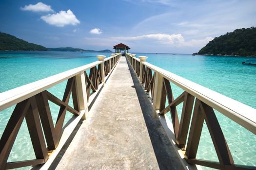 blue beach pier