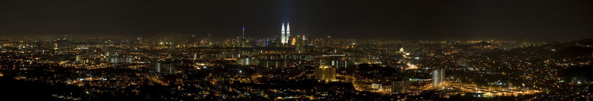 panorama view of kuala lumpur city