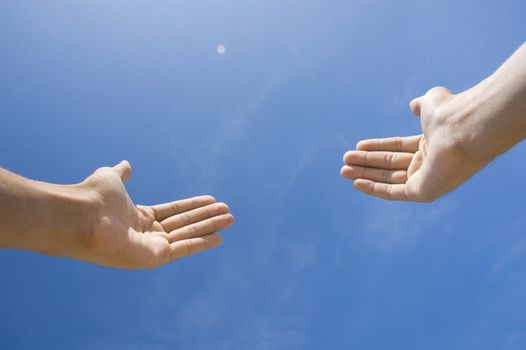 hands facing up for conceptual purpose