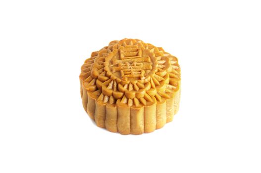 various chinese mooncakes with isolated white background, mooncake festival is held on september