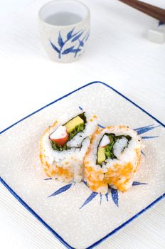 sushi on a plate 