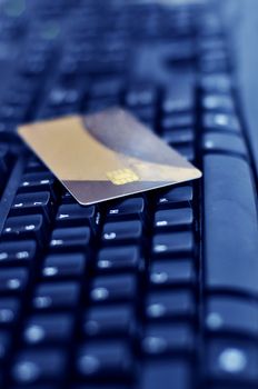 close photo of credit card online shopping
