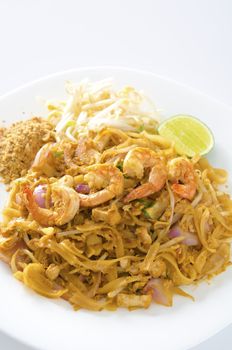 Thai food style , stir-fried rice noodles (Pad Thai)

