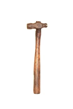 An antique hammer isolated on a white background