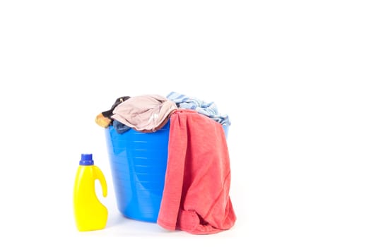 clothes for washing on a white background