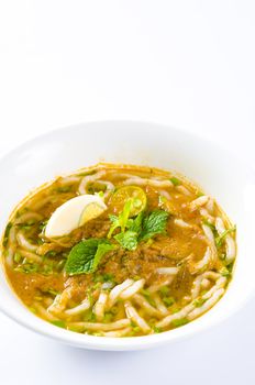 malaysian famous food asam laksa
