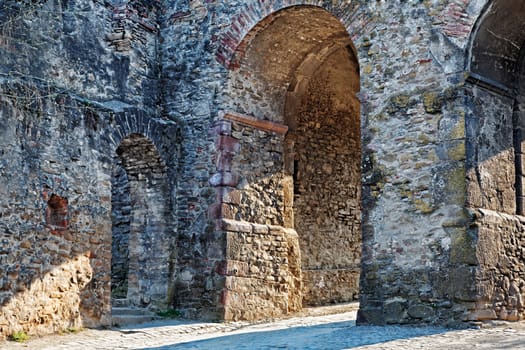 Details of the main entrance in the Sighisoara fortress from Transylvania,Romania.Sighisoara is a beautiful and well preserved inhabited citadel in Europe,with an authentic medieval architecture.