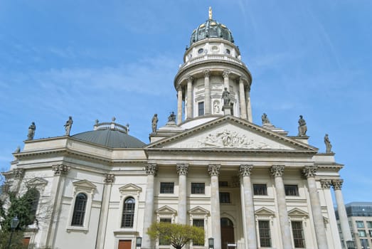 French Cathedral or  Franzoesischer Dom, located on the Gendarmenmarkt in Berlin, Germany