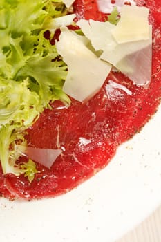 Meat Carpaccio with Parmesan Cheese 