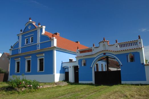 Old Czech country houses with baroque gables