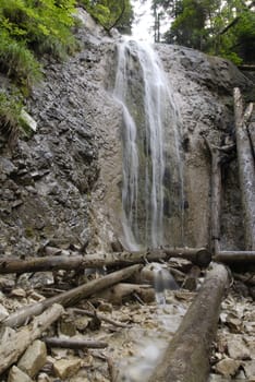 One of the many waterfalls in the Slovakian paradise natural park